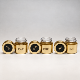 Set 3 ampoules Huile Sainte doré