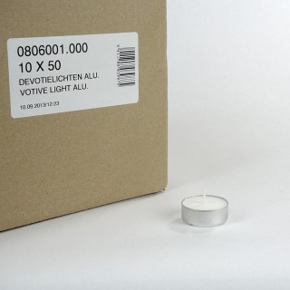carton de 500 veilleuses alu 