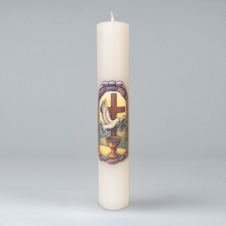 cierge de baptême sérigraphie