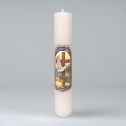Cierge de baptême sérigraphié